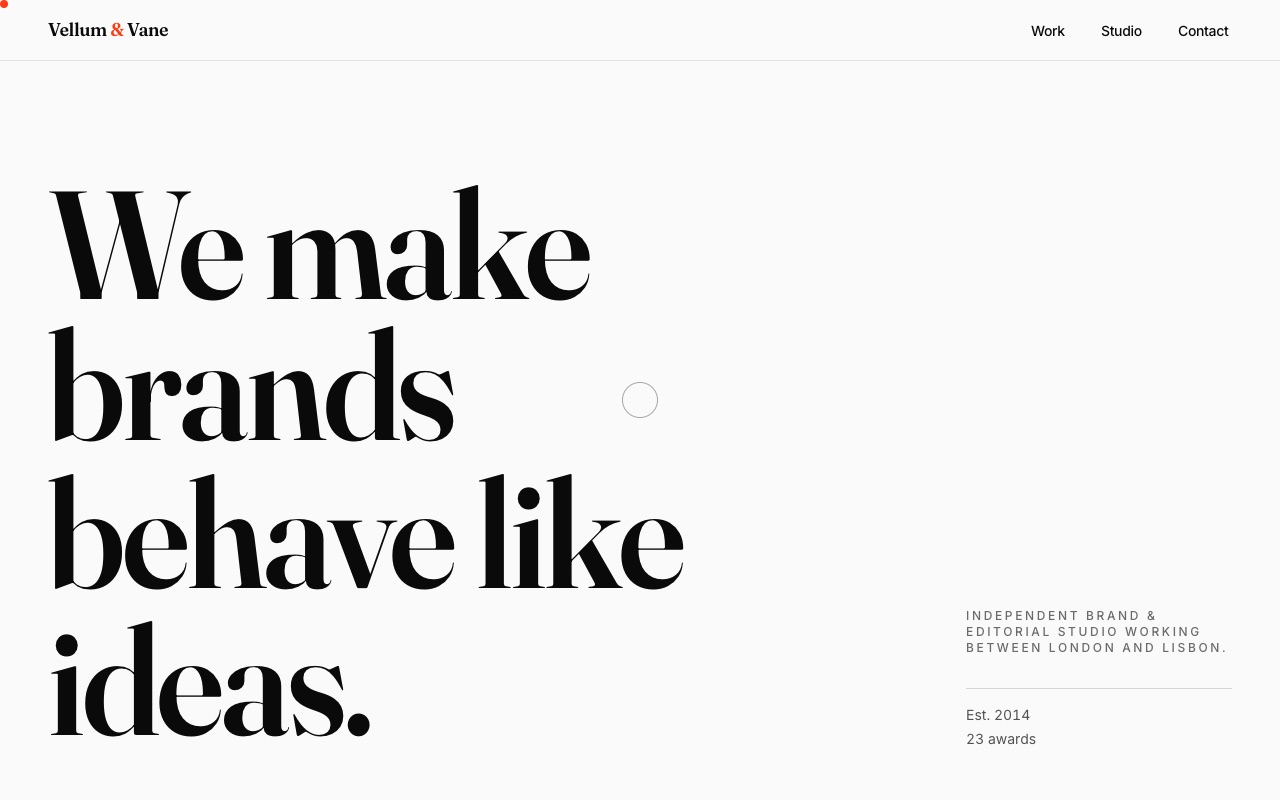 Vellum & Vane — Creative design studio preview