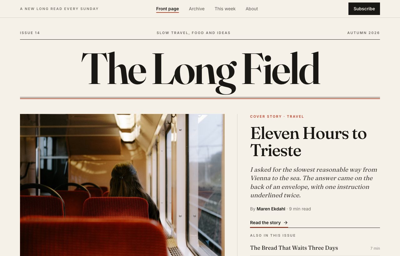 The Long Field — Online magazine preview