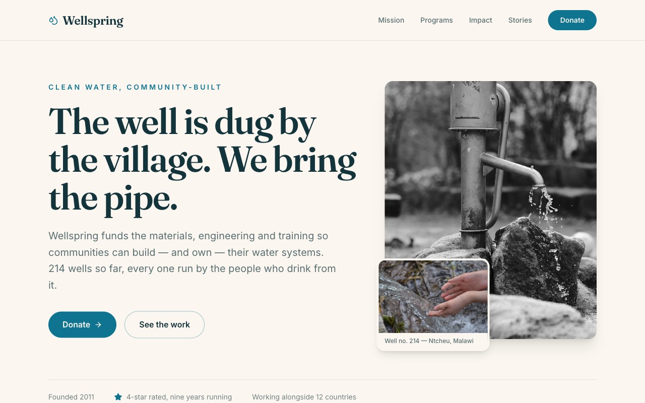 Wellspring — Nonprofit & charity preview