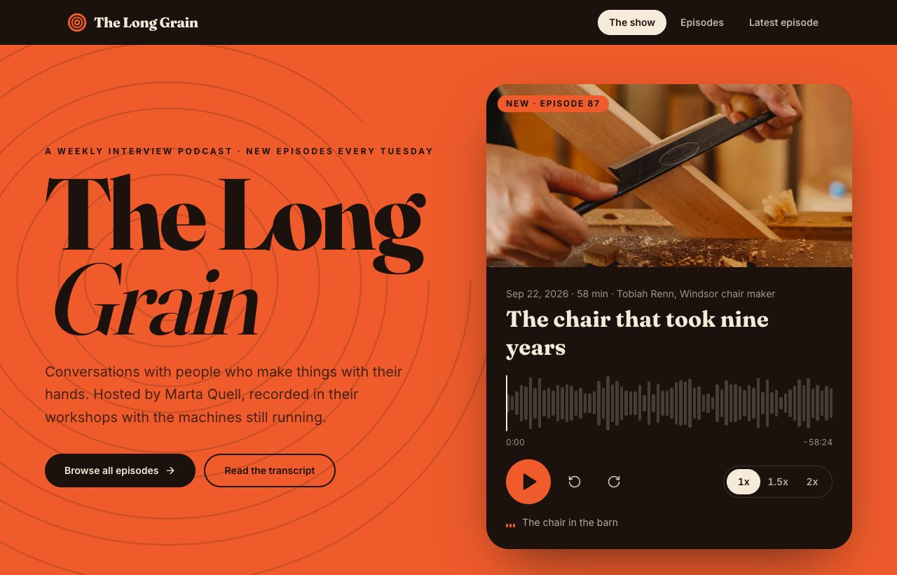 The Long Grain — Interview podcast preview